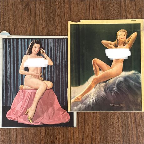 1950 & 1951 Dream Girl, Pin-up Girl, Risque Vintage Calendars