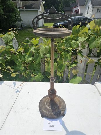 Art Deco Cast Metal Floor Ashtray
