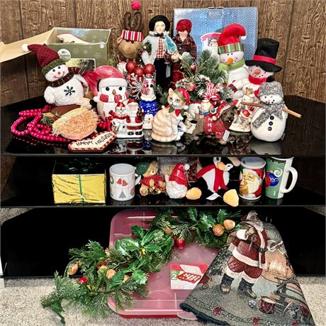 Holly Jolly Christmas Lot w/ Bonus Storage Bin!