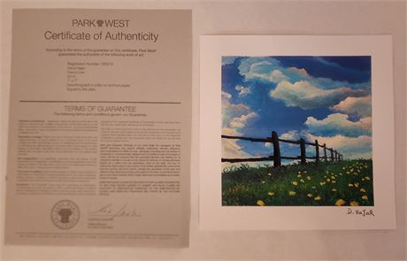 "Fence Line" Seriolithograph, Signed