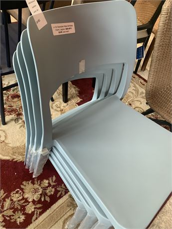 Stackable Patio Chairs Set of 4