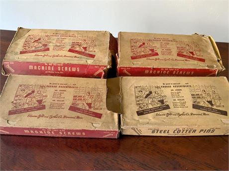 Sharon Bolt & Screw Co. Machine Screw Hardware Box (Lot of 2)