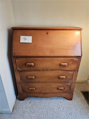 Solid Wood Vintage Secretary Desk