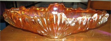 Marigold Elongated Carnival Glass Centerpiece