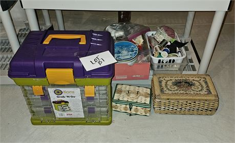 Mixed Sewing Supplies, Thread & More
