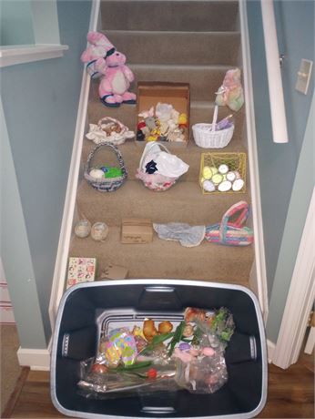 Tote of Easter Decorations