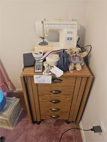 Sewing Lot- Baby Lock Pro-Line Sewing Machine, Table & More