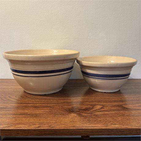 Roseville Stoneware Nesting Bowls - Set of 2