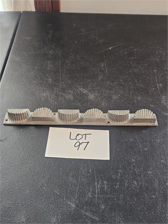 Vintage Metal Chocolate Mold – Makes 6 1"H Chocolates, 13"L Mold