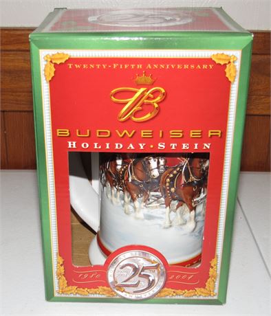Budweiser 25th Anniversary Holiday Stein