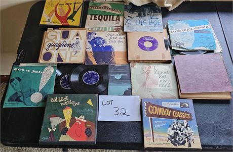 Vintage 45 Records Cowboy Classics, Frankie Lane, Jackie Gleason, 50's 60's Era