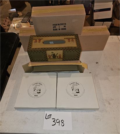 Watkins Country Kids Dessert Plates & Country Style Tissue Box Covers