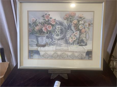 Signed/Numbered Framed Art Print By Joy Evans "Something Old Something New"