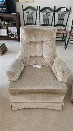 Crush Velvet Taupe Arm Chair