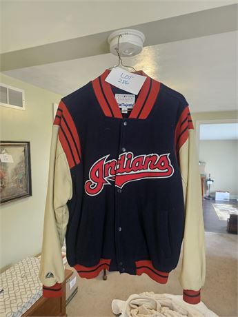 Cleveland Indians Majestic Size Large Men's Coat