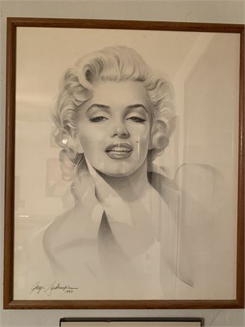 Marilyn Monroe Artwork Signed By Gary Saderup