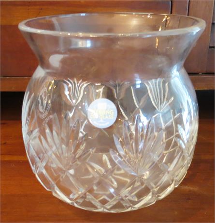 Sterling Cut Glass Crystal Rose Bowl