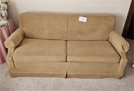Solid Color Beige Sofa Bed