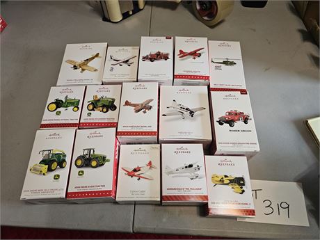 Hallmark John Deere / Plane & Tractor Ornaments