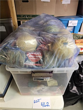 Large Bin of Mixed Yarn - Different Colors & Makers
