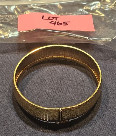 Sterling (Goldtone) 8" Bangle Bracelet 0.86 ozt