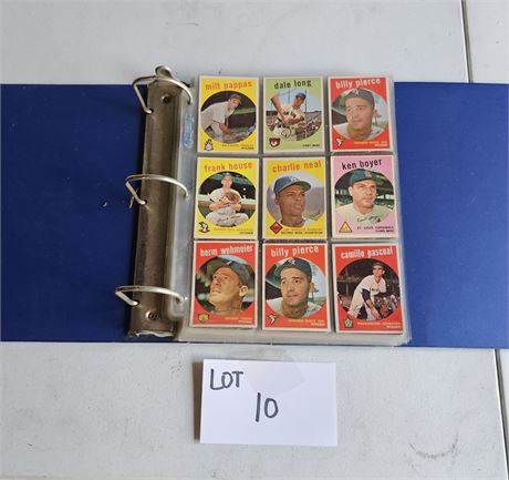 Vintage 1950's Baseball Cards In Binder