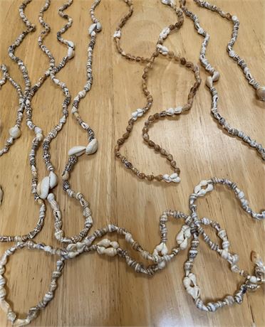 Long Bohemian-Style Nassa/Cowrie Shell Beach Necklace Lot of 5