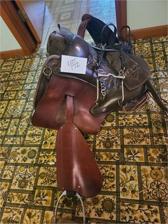 Leather Tucker Saddler Custom Made Riding Saddle with Reins/Bit & Strap