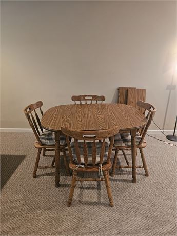 Wood Kitchen Table & Chairs
