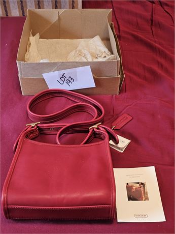 Red Leather Coach Purse