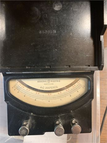 Vintage General Electric AC Ampmeter