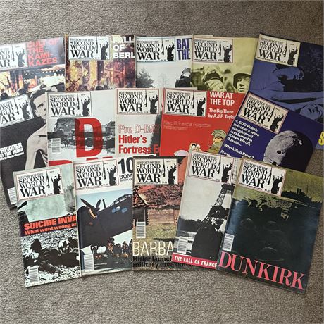 History of the Second World War Vintage Magazines - Lot of 15