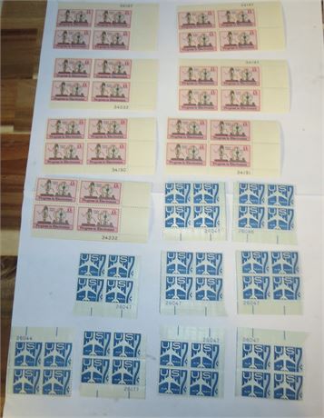 US Air Mail Stamps: 11 Cents " Progress in Electronics" 7 Cents "Jet Airliner