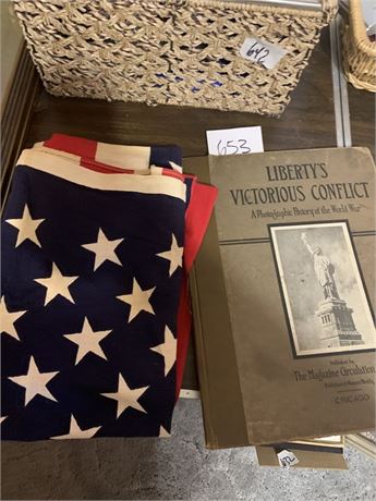 Liberty's Victorious Conflict Book WWI & American Flag