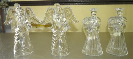 Lead Crystal Angel Candleholders