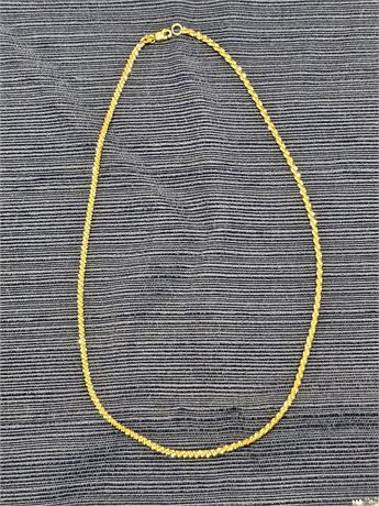14K Gold Popcorn Chain Necklace