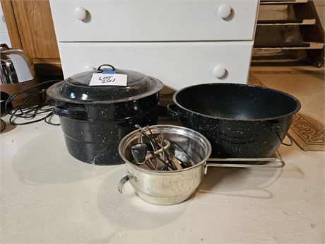 Large Enamel Canning Pot & More