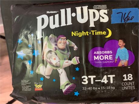 Toy Story Huggies Pull Ups Size 3T-4T 18 Count