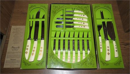 Fleur-de-lis 19pc Surgical Stainless Steel Gourmet Cutlery Set