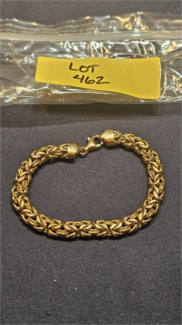 Sterling (Goldtone) 8" Bracelet 0.42 ozt