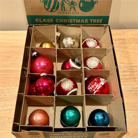 Mid Century Shiny Brite Christmas Ornaments