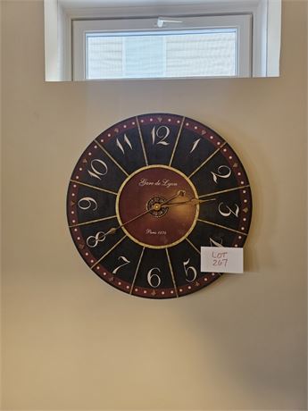 Gare De Lyon Battery Op Wall Clock