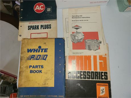White PDQ Parts Book / 1971 Wholesaler's GM Catalog & More