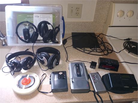 Small Electronics: Recorders, Radios, Headphones