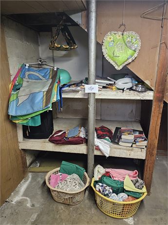 Basement Shelf Cleanout : Linens / Books / Food Storage & More