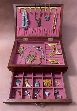 Costume Jewelry & Jewelry Box