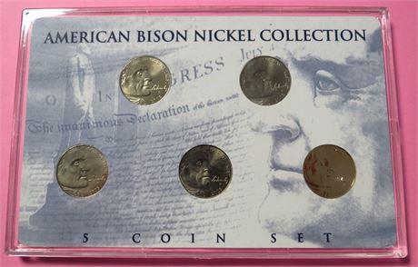 American Bison Nickel 5 Coin Set