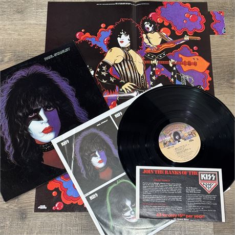 1978 KISS Paul Stanley Solo Album Vinyl Record w/ POSTER, Inserts
