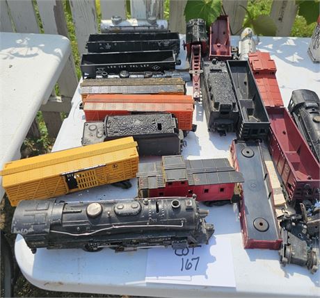 Mixed Trains- Lionel Engine 2055, Cow Cars, Tenders & More