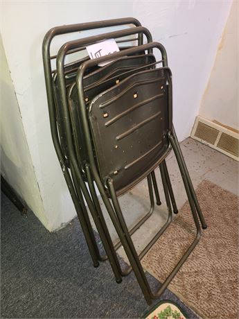 (3) Metal Cushion Folding Chairs